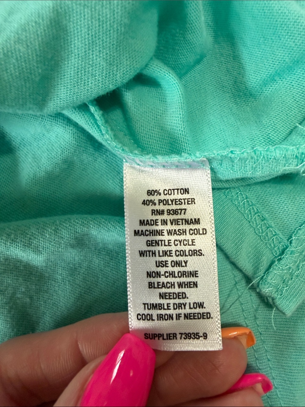 Women's V-Neck Short Sleeve Top - Teal - Picture 3 of 7